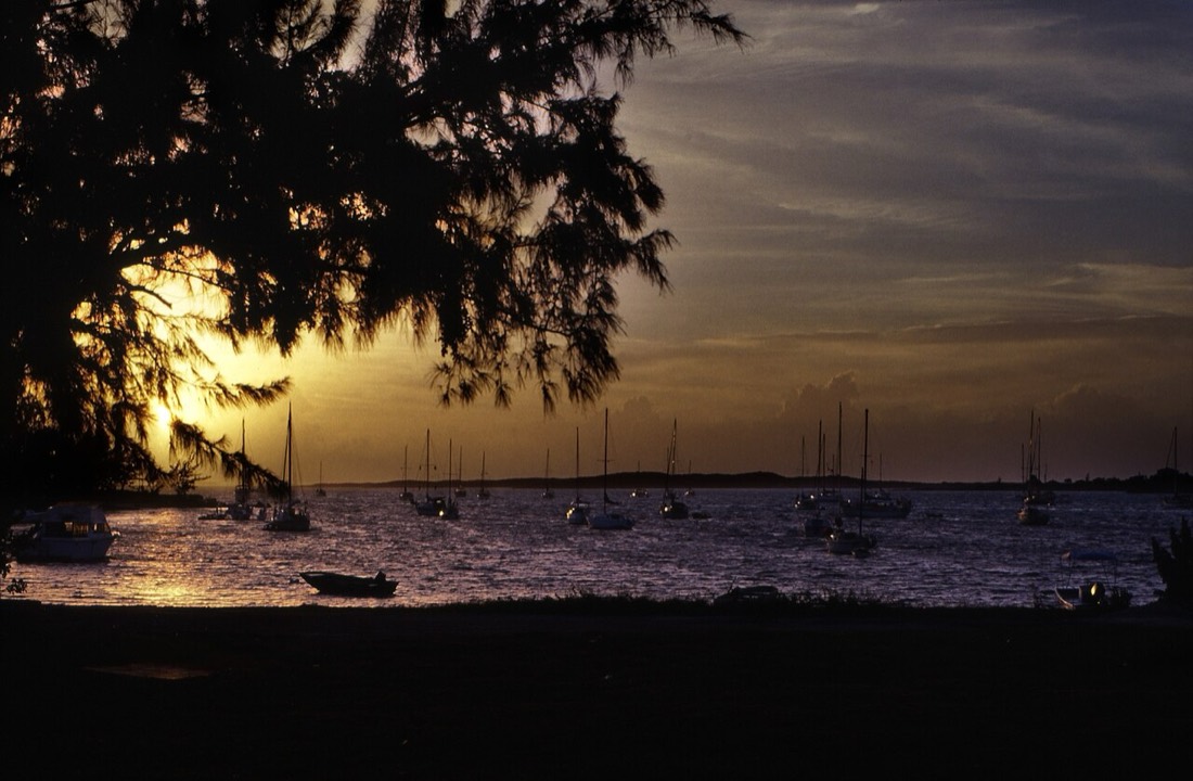 George Town harbour at dusk