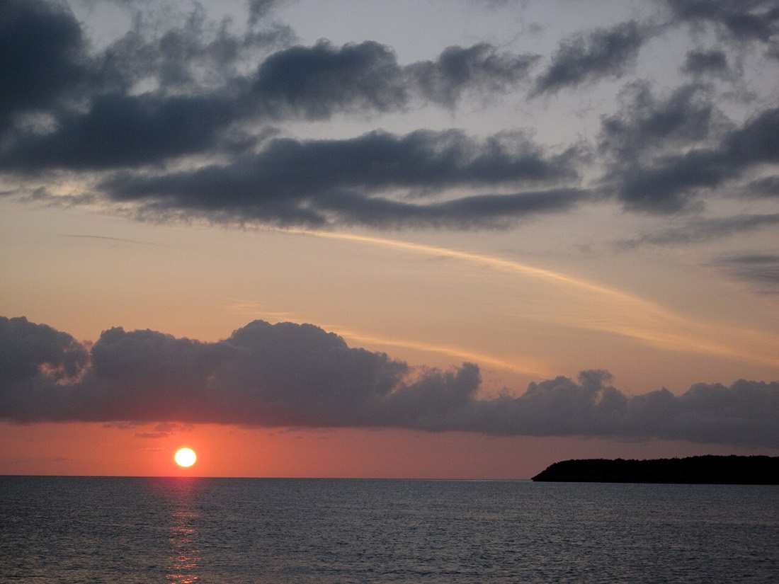Sunset at Staniel Cay