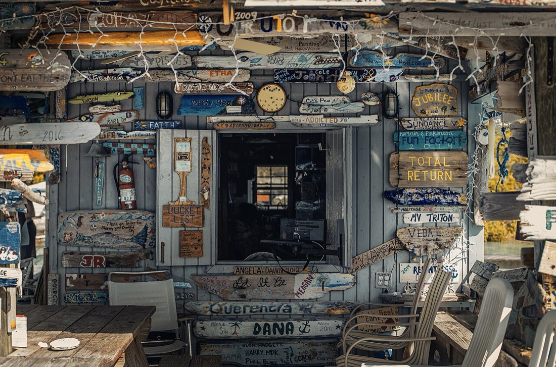 An Exuma beach-bar shack
